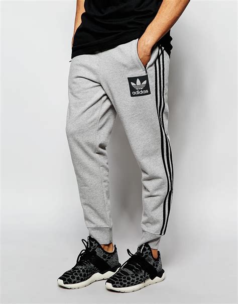 gray original adidas|Adidas originals grey joggers.